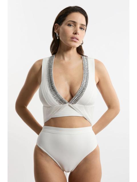 KAREN MILLEN High Waisted Bandage Bikini Bottoms