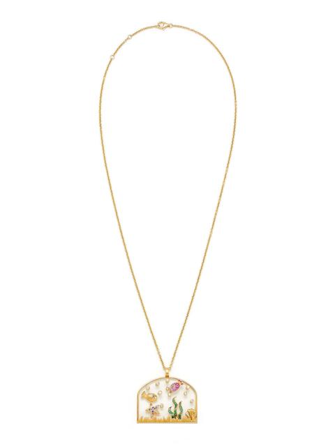 Yvonne Léon Aquarium 9K Yellow Gold Multi-Stone Pendant gold