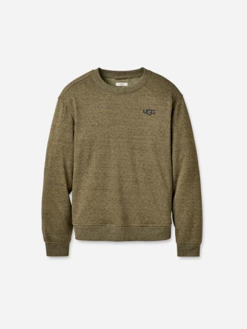 UGG ® Men's Nyles Crewneck Polyester Tops in Burnt Olive Heather