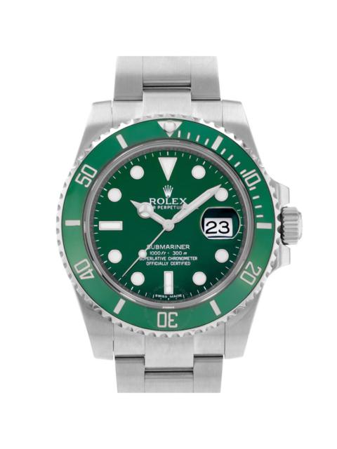 Pre-owned Rolex Submariner Automatic Chronometer Green Dial Men's Watch 116610LV