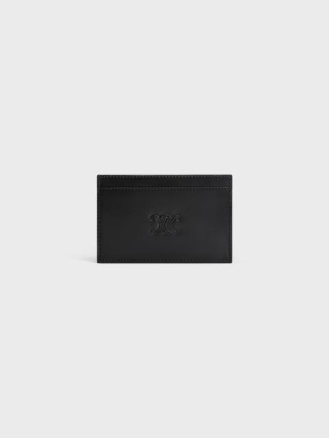 CELINE Card holder in Satinated calfskin with triomphe embossed