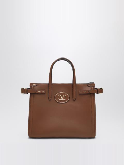 Tobacco leather small Antibes tote bag