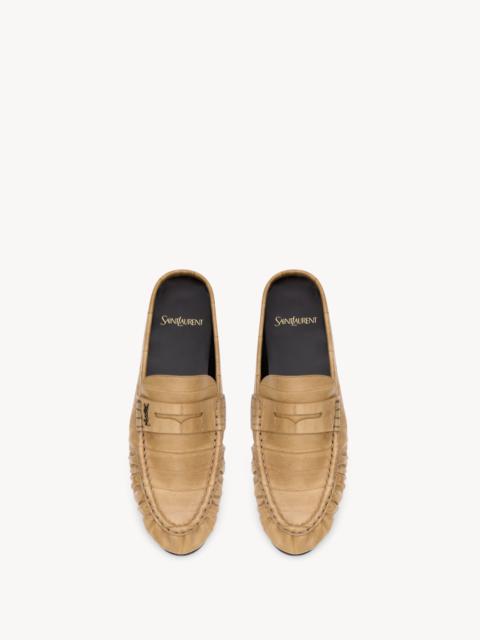 SAINT LAURENT LE LOAFER MULES IN EEL
