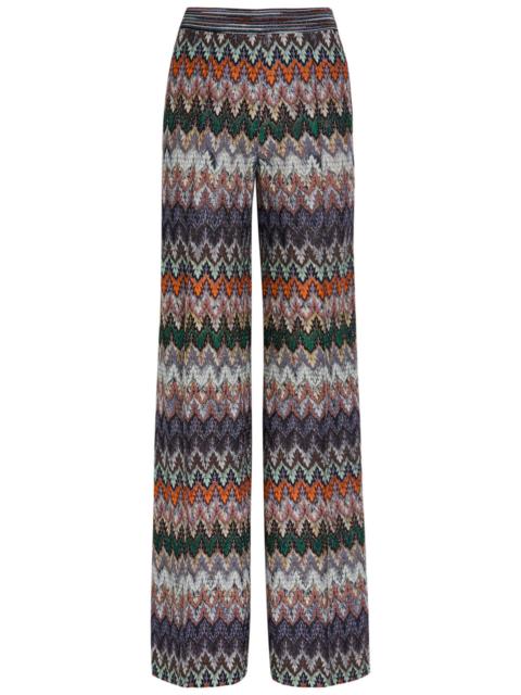 Missoni Missoni Chevron Fine-knit Wide-leg Trousers