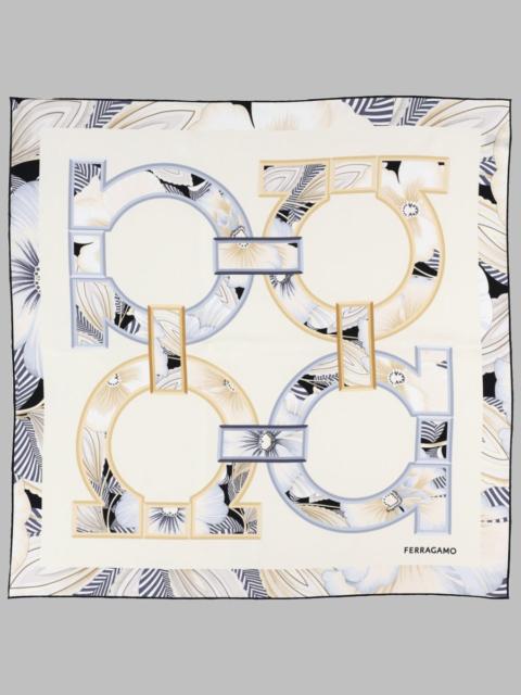 FERRAGAMO Ferragamo Women Foulard A Fiori "Gancini"