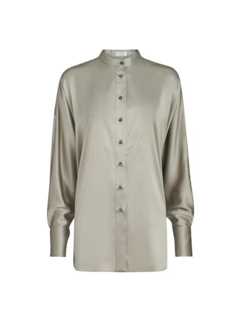 Brunello Cucinelli MANDARIN COLLAR SHIRT