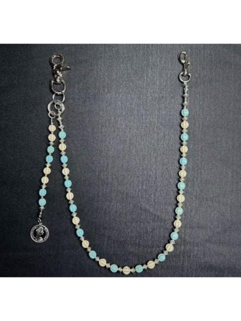 Other Designers Jewelry - Trendy Blue Cracked Stone Bead Punk Style Pants Chain