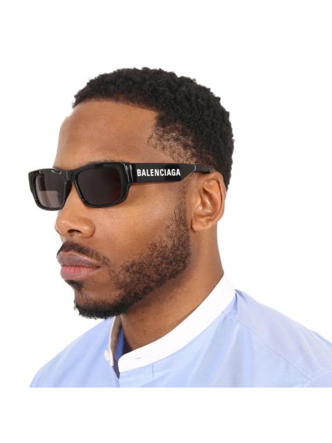BALENCIAGA Balenciaga Grey Rectangular Men's Sunglasses BB0261SA 001 57