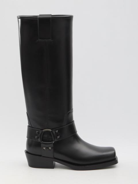 Valentino Garavani Rockstud Biker Boots