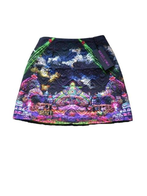 Other Designers Cloud Print Quilted Cotton Mini Skirt