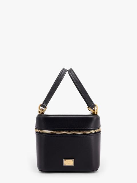 Other Designers Dolce E Gabbana Sicily Leather Handbag With Iconic Logo Plate