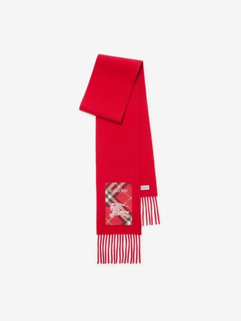 Burberry Check Label Cashmere Scarf