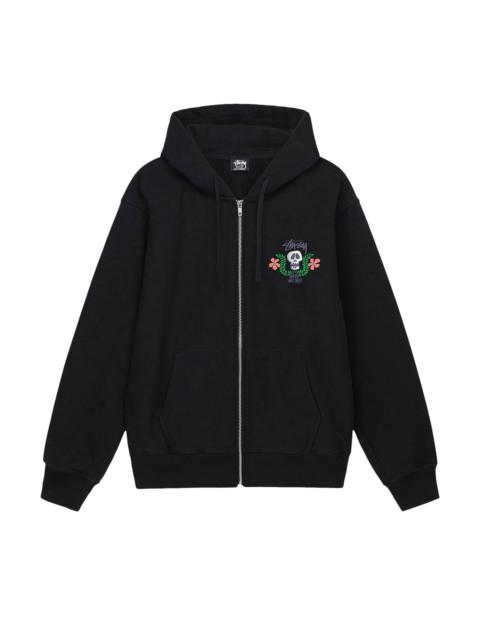 Stussy Skull Crest Zip Hoodie 'Black'