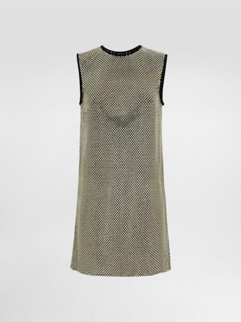 Dolce & Gabbana Short crystal mesh dress