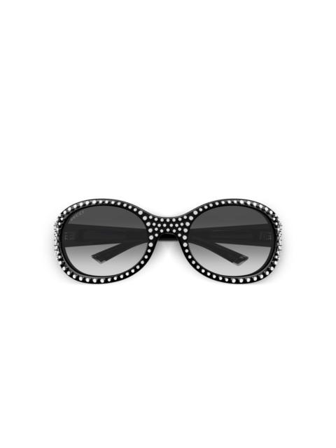 GUCCI GG2013S studded oval-frame sunglasses
