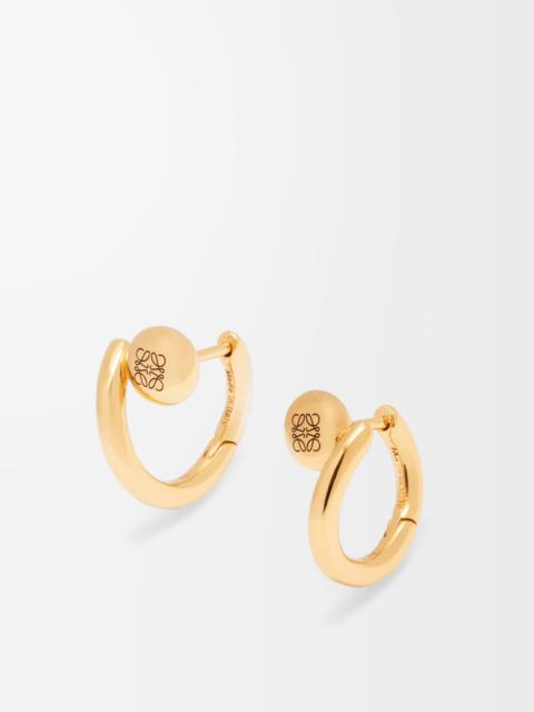 Loewe Anagram Pebble mini hoop earrings in sterling silver