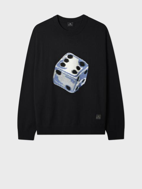 Paul Smith Black 'Dice' Merino Wool-Blend Knitted Sweater