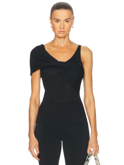 House of Dagmar Draped Knit Top