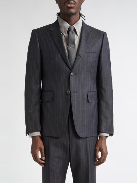 Thom Browne Thom Browne Fit 1 Pinstripe Wool Sport Coat in Dark Grey at Nordstrom