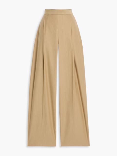 Other Designers Cotton and wool-blend twill wide-leg pants