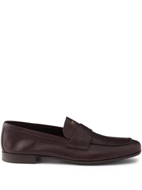 Prada Prada Men Leather Loafers With Band