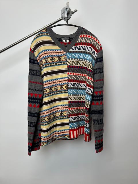 Comme Des Garçons Comme Des Garcons Patchwork Knit Wool Sweater