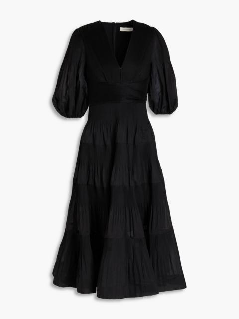 Zimmermann Plissé-organza midi dress