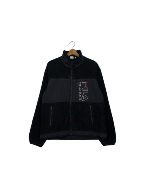 FILA FILA Embroidered Logo Zipper Fleece Jacket #1888-C82