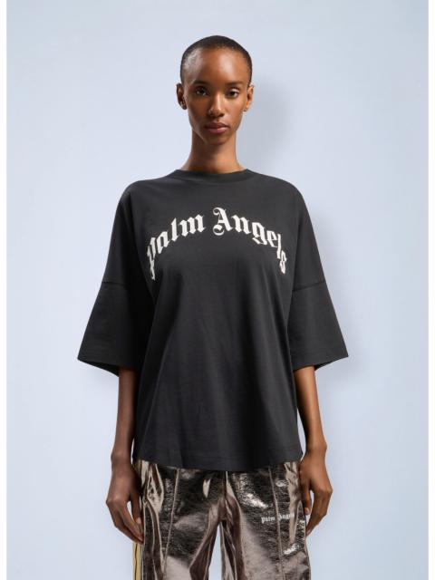 Palm Angels Palm Angels Women Curved Logo Over T-Shirt