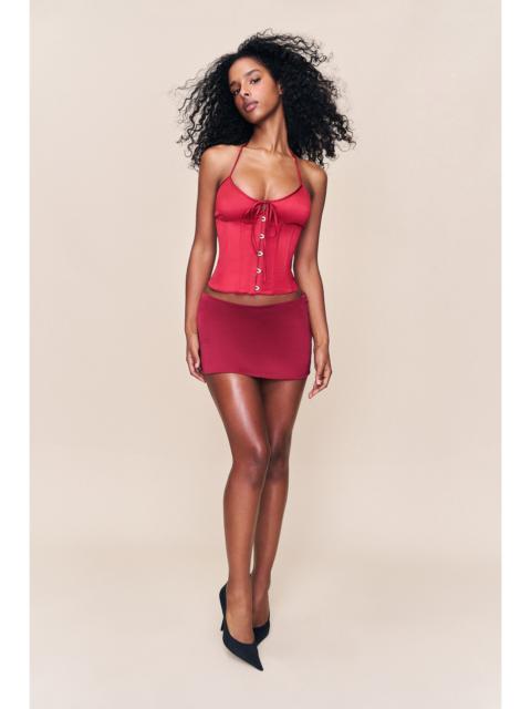 GUIZIO SATIN MINI SKIRT