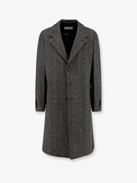 Givenchy Givenchy Men Wool Blend Coat With Herringbone Motif