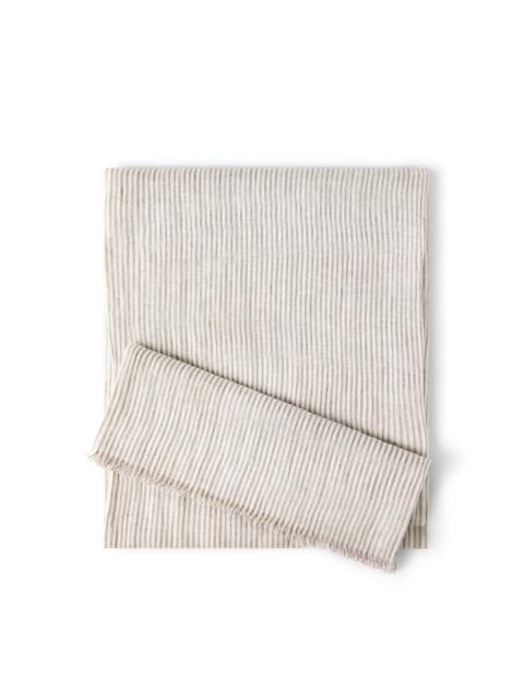Brunello Cucinelli Brunello Cucinelli Sparkling striped linen scarf in Panama at Nordstrom