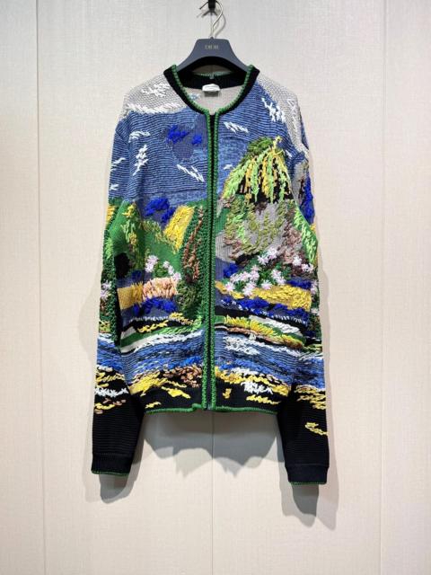 SAINT LAURENT YSL Saint Laurent runway style embroidered coconut tree cardigan jacket