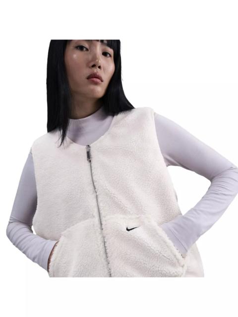 Nike Women's Sportswear High-Pile Fleece Vest -Pink