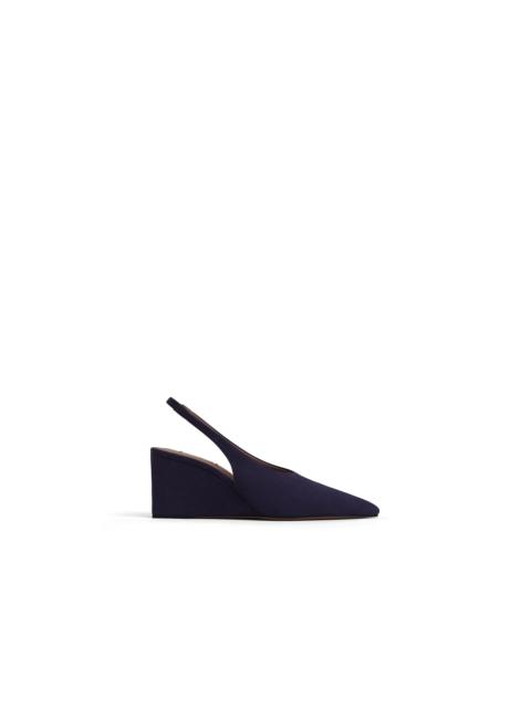 Alaïa CUBE WEDGE SLINGBACKS IN SUEDE