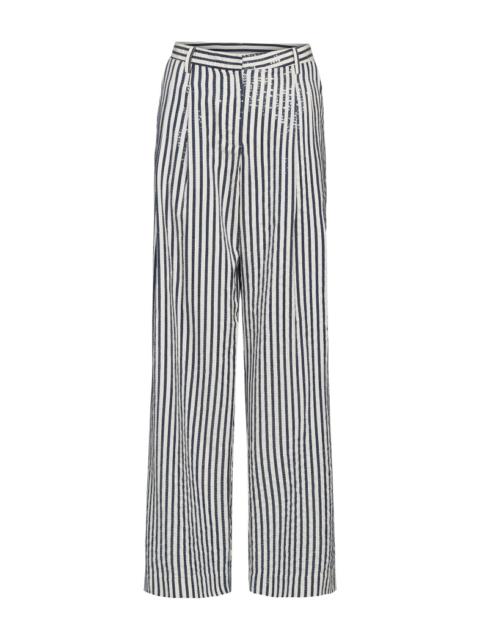 TWP Sulli Pant in Clear Sequin on Stripe