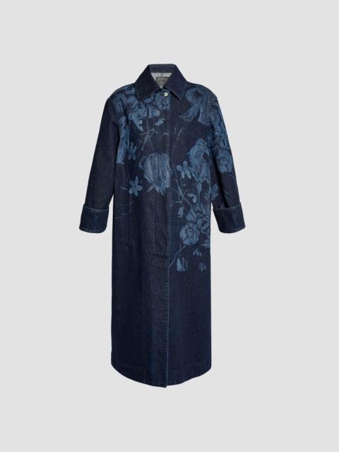 Erdem FLORAL PRINT DENIM COAT