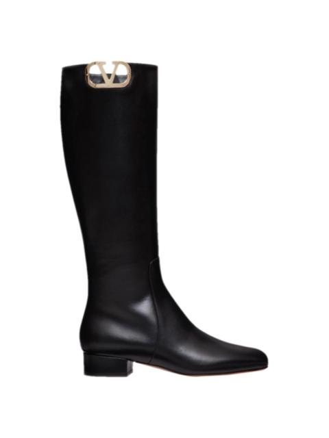 Valentino VLogo leather riding boots