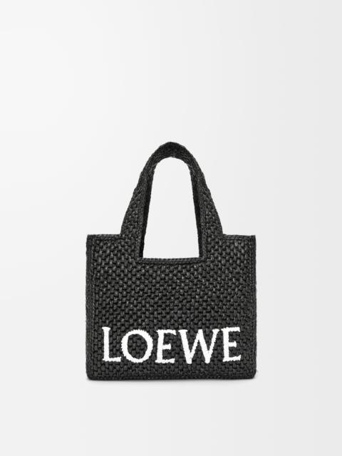 Loewe Small LOEWE Font Tote in raffia