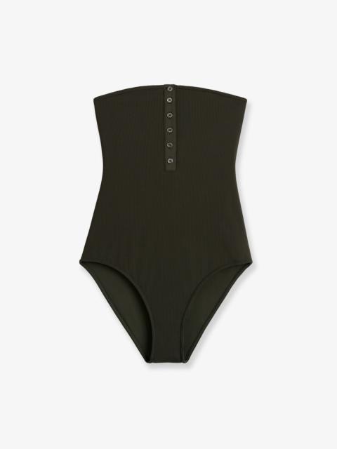 TOTEME Toteme One-Piece Swimsuit Ribbed Green Women