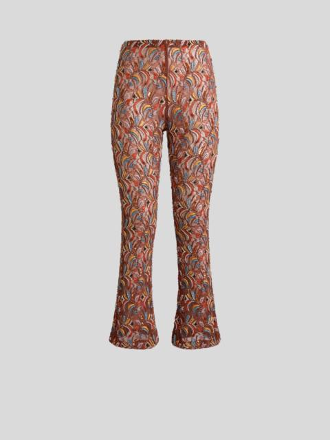Etro STRAIGHT-LEG LACE TROUSERS WITH BEAD AND SEQUIN EMBROIDERY