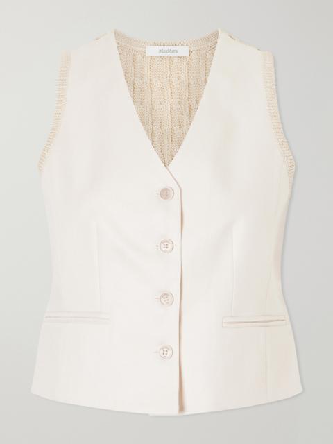 Max Mara Calibri Cable-knit Linen Vest