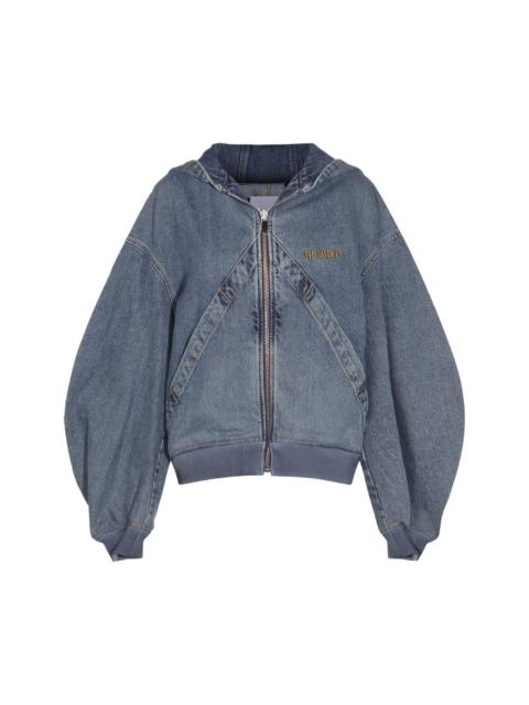 THE ATTICO Blue Cotton Denim Jacket