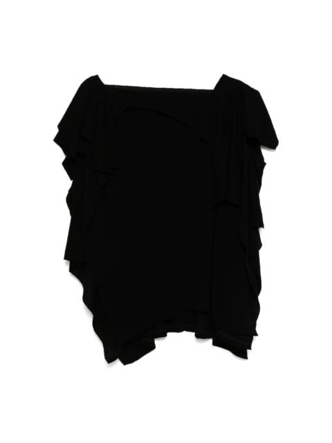 draped twisted vest
