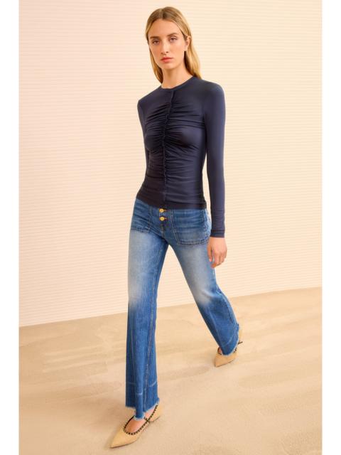 ULLA JOHNSON Asha Ruched LS Top