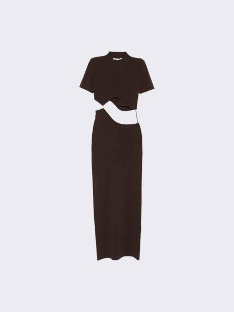 CHRISTOPHER ESBER Maparadita Lattice Seperation Dress Espresso