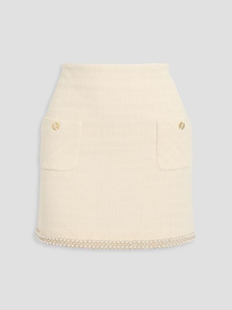 Sandro Embellished tweed mini skirt