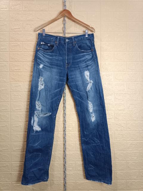 Other Designers Distressed Denim - Levi's 501 Fashioned Distressed Denim Pants