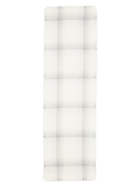 Johnstons of Elgin Johnstons of Elgin Blurred Cashmere & Silk Bouclé Fringe Scarf in Ecru at Nordstrom