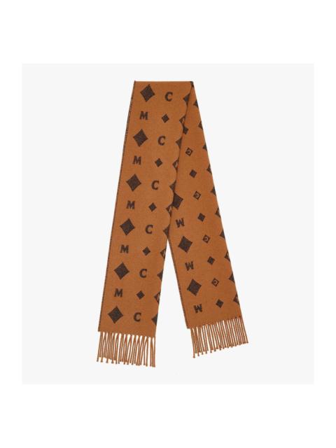 MCM MCM Bicolor Monogram Jacquard Stole in Cognac at Nordstrom